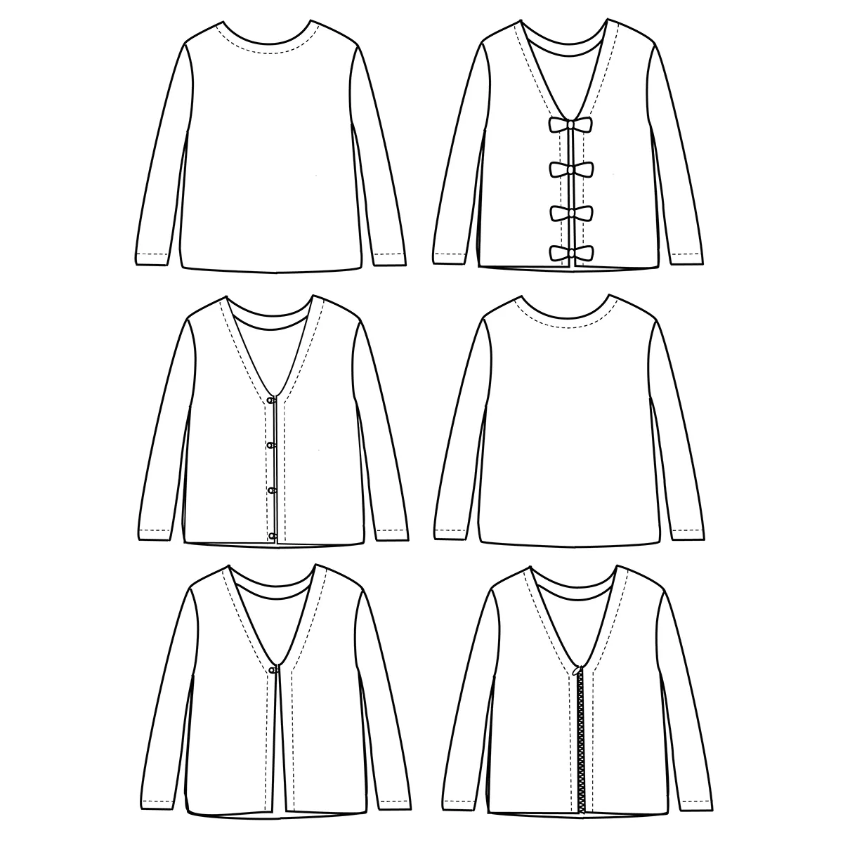 Duo MASHA Kids/Mum cardigan/sweater - PDF Sewing Patterns