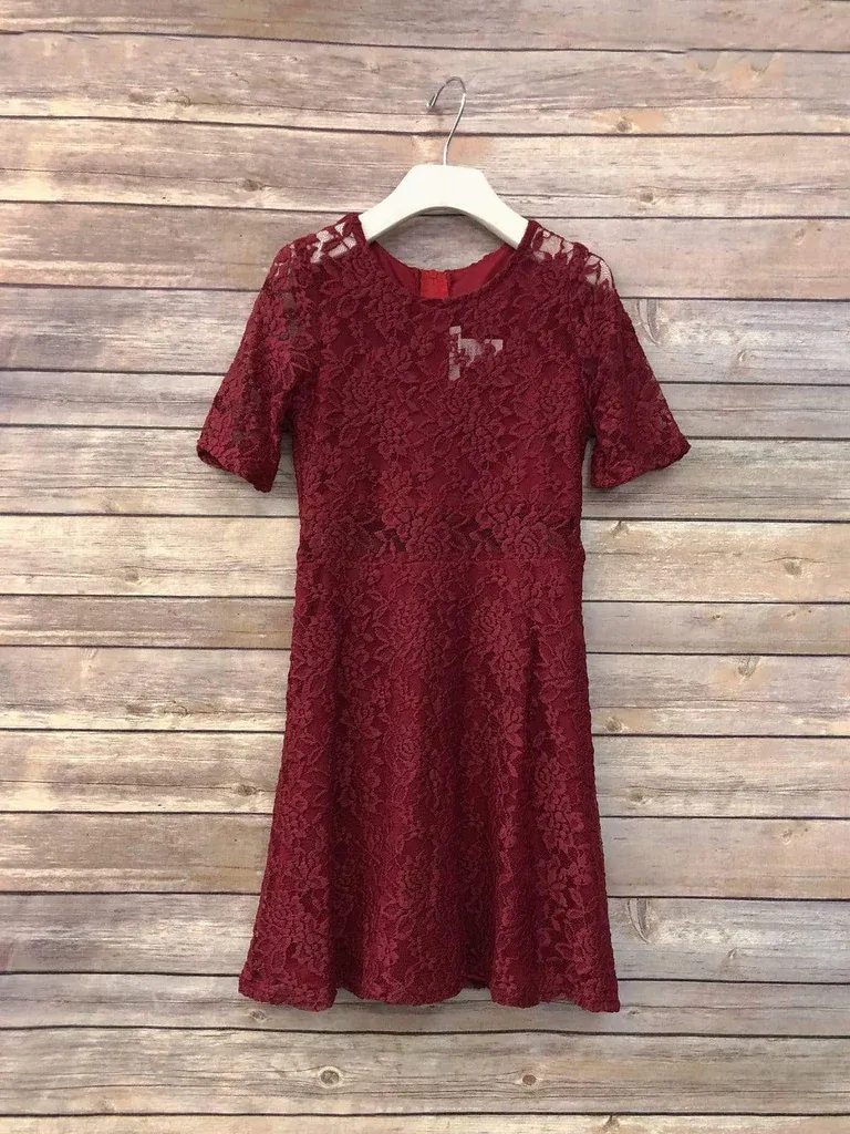 EK 203 Lace Dress with Sleeves