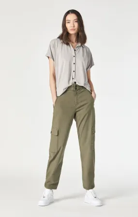 ELSIE CARGO PANTS IN CAPERS LUXE TWILL