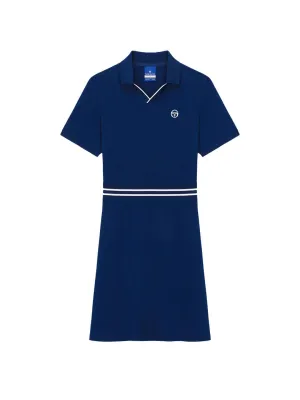 Essential Piqué Collar Dress- Navy