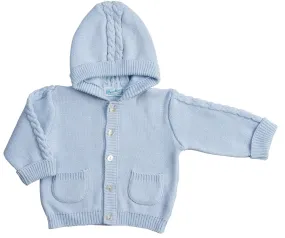 Feltman Brothers Hooded Cable Cardigan Light Blue 4006/4508 5107