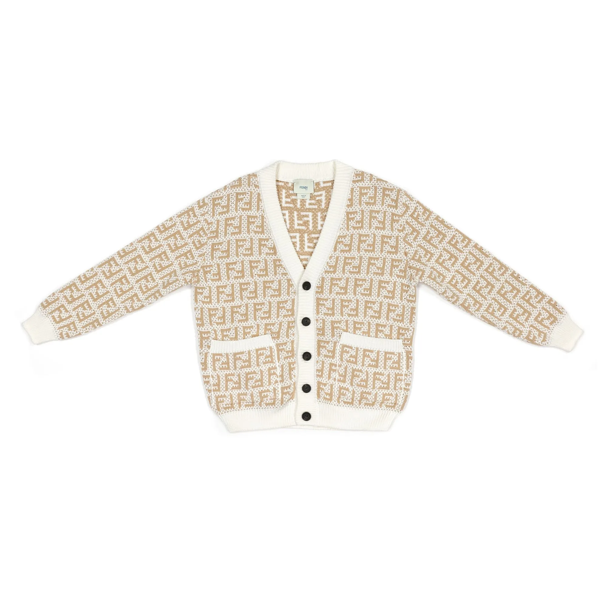 Fendi Beige FF Cardigan