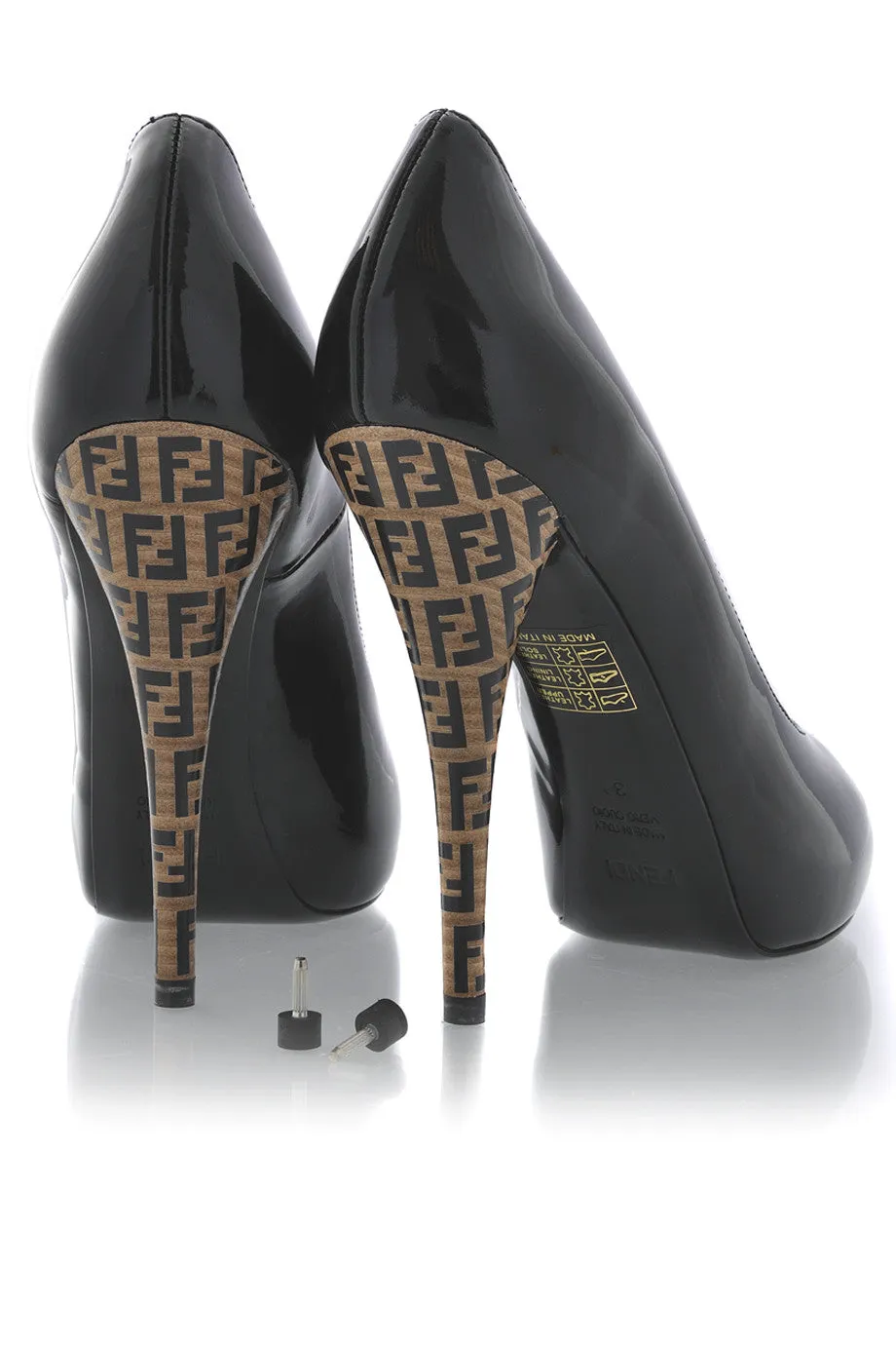 FENDI SPUNTATA VERNICE Peep Toe