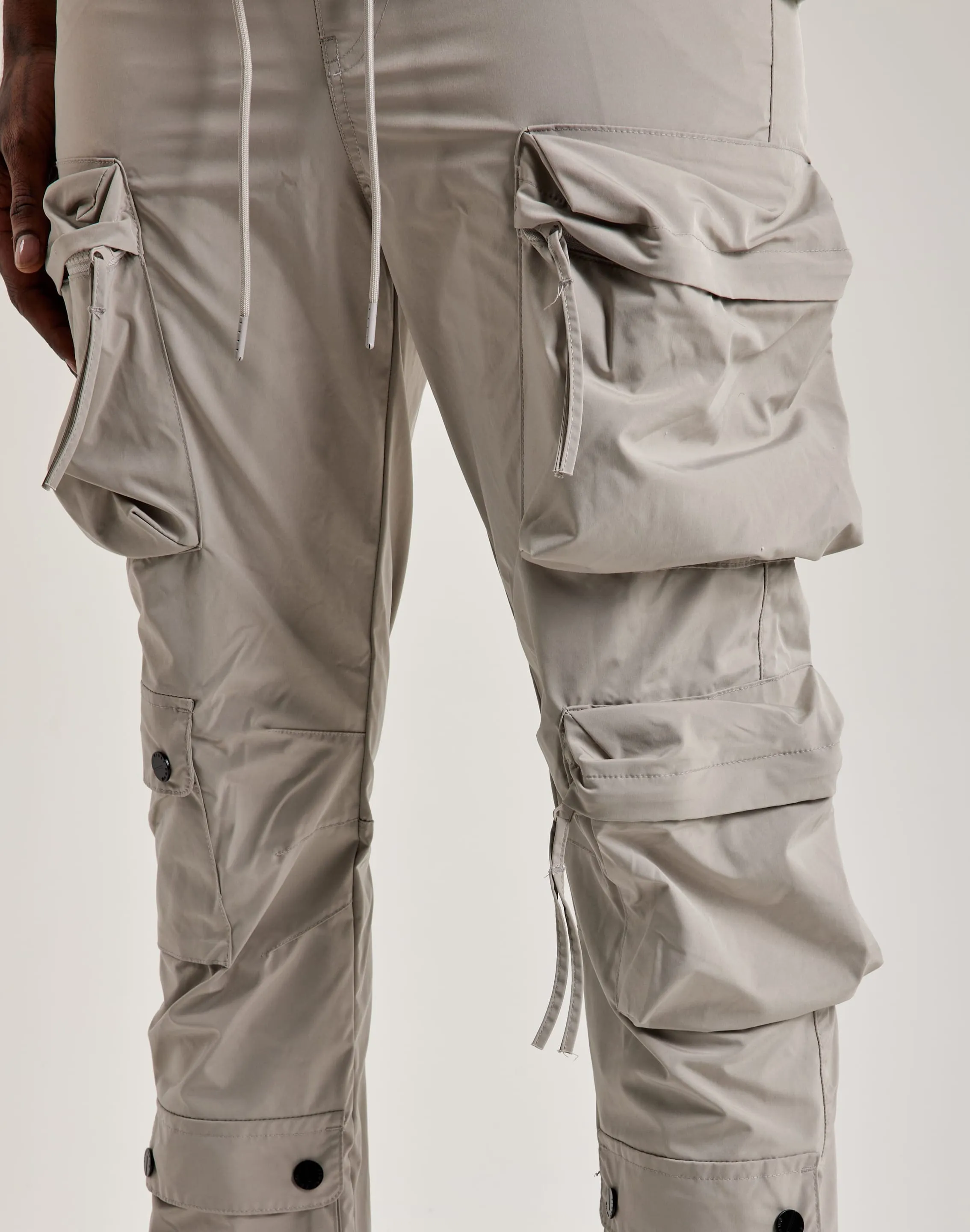 First Row 3D Y2K Cargo Pants