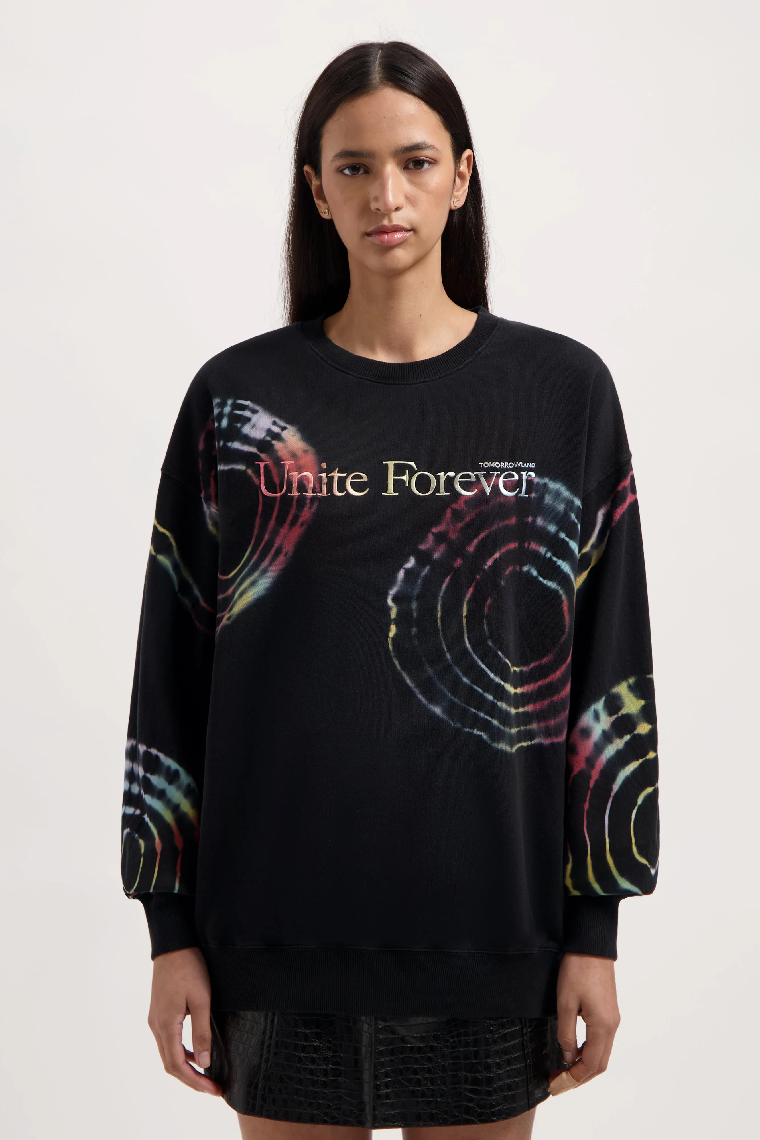 FLORAL UNITE TIE DYE SWEATSHIRT