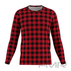 FMR Men's Check Technical Long Sleeve Running Shirt