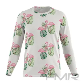 FMR Men's Flamingo Print Long Sleeve Shirt