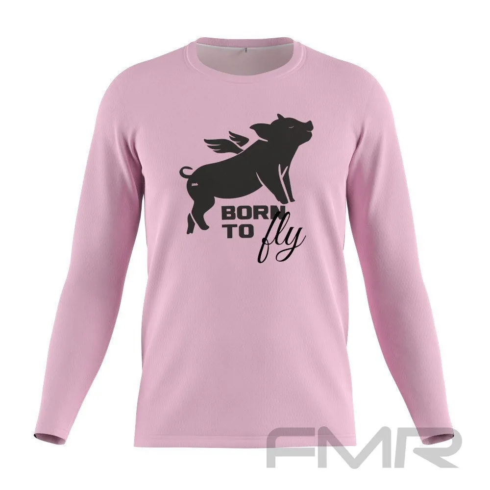 FMR Men's Flying Pig Long Sleeve Running Shirt