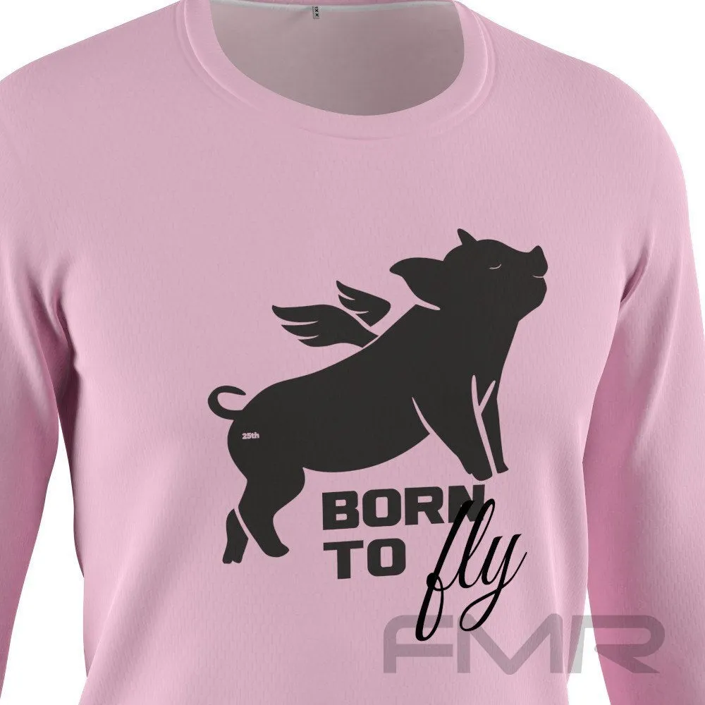 FMR Men's Flying Pig Long Sleeve Running Shirt