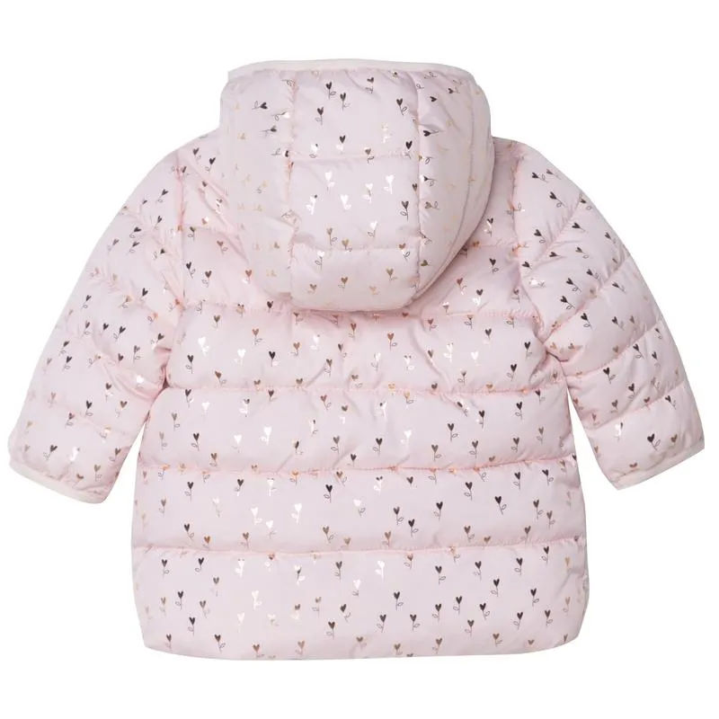 Girls Pink Padded Puffer Jacket