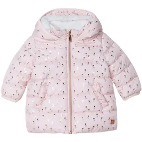 Girls Pink Padded Puffer Jacket