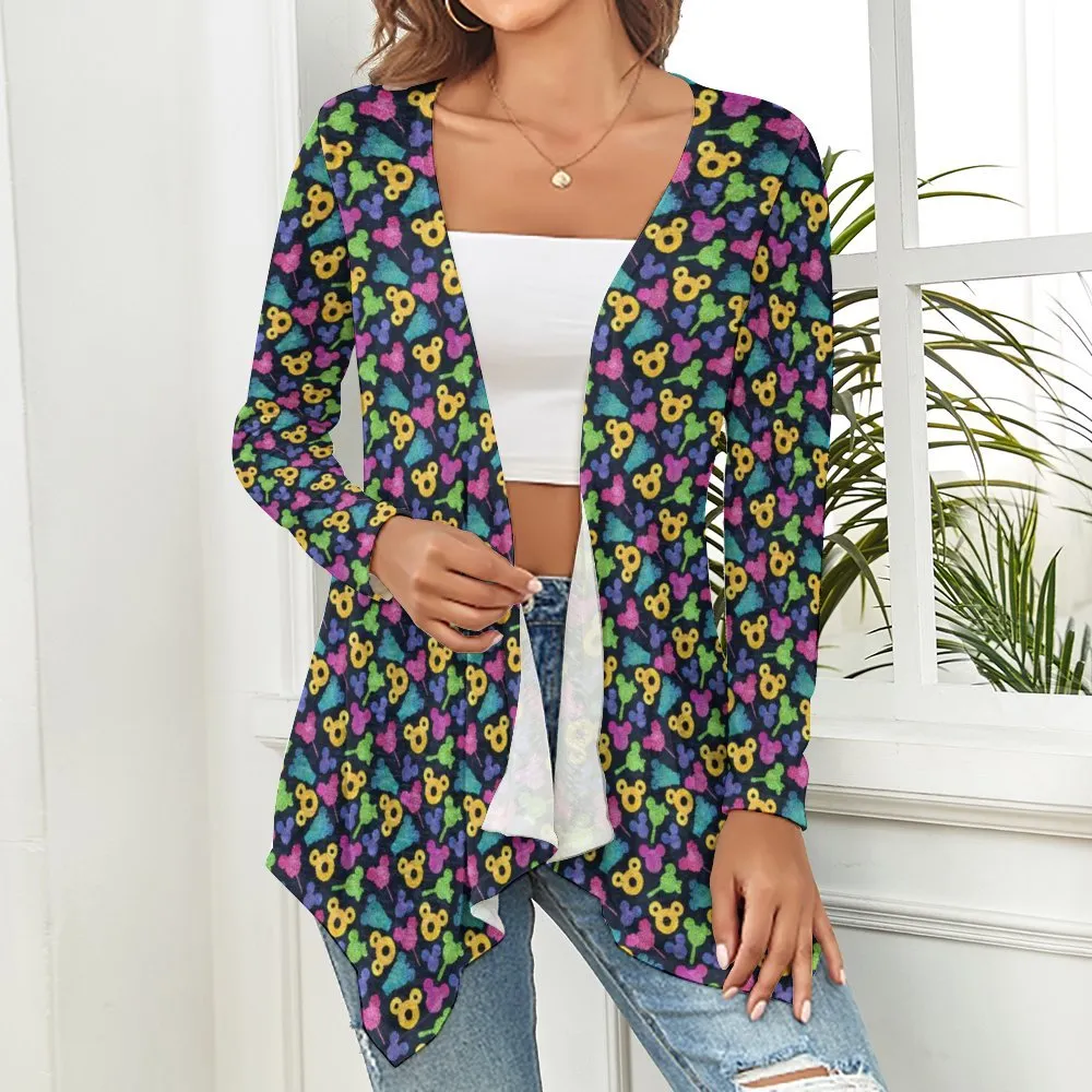 Glitter Park Snacks Women's Short Cardigan