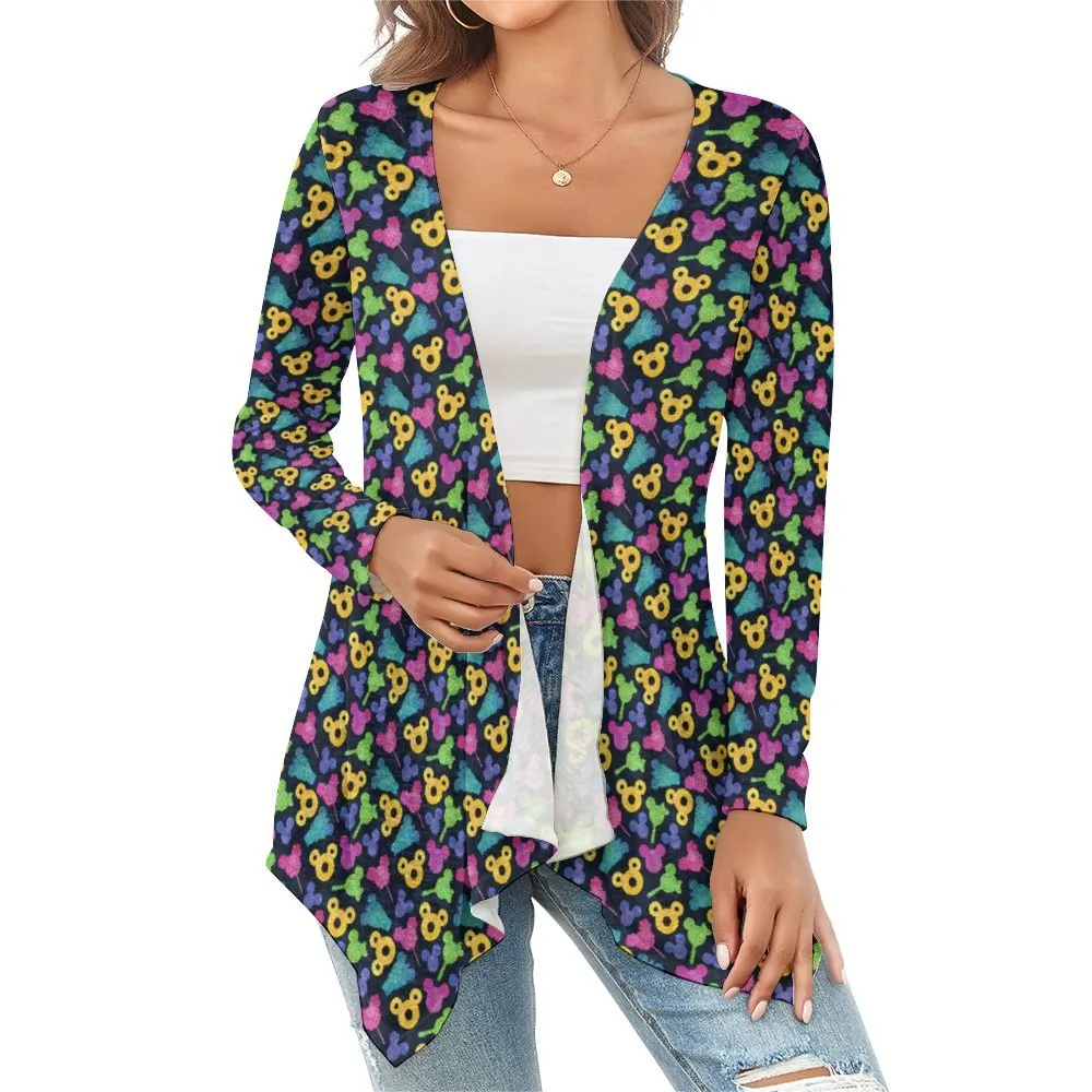 Glitter Park Snacks Women's Short Cardigan