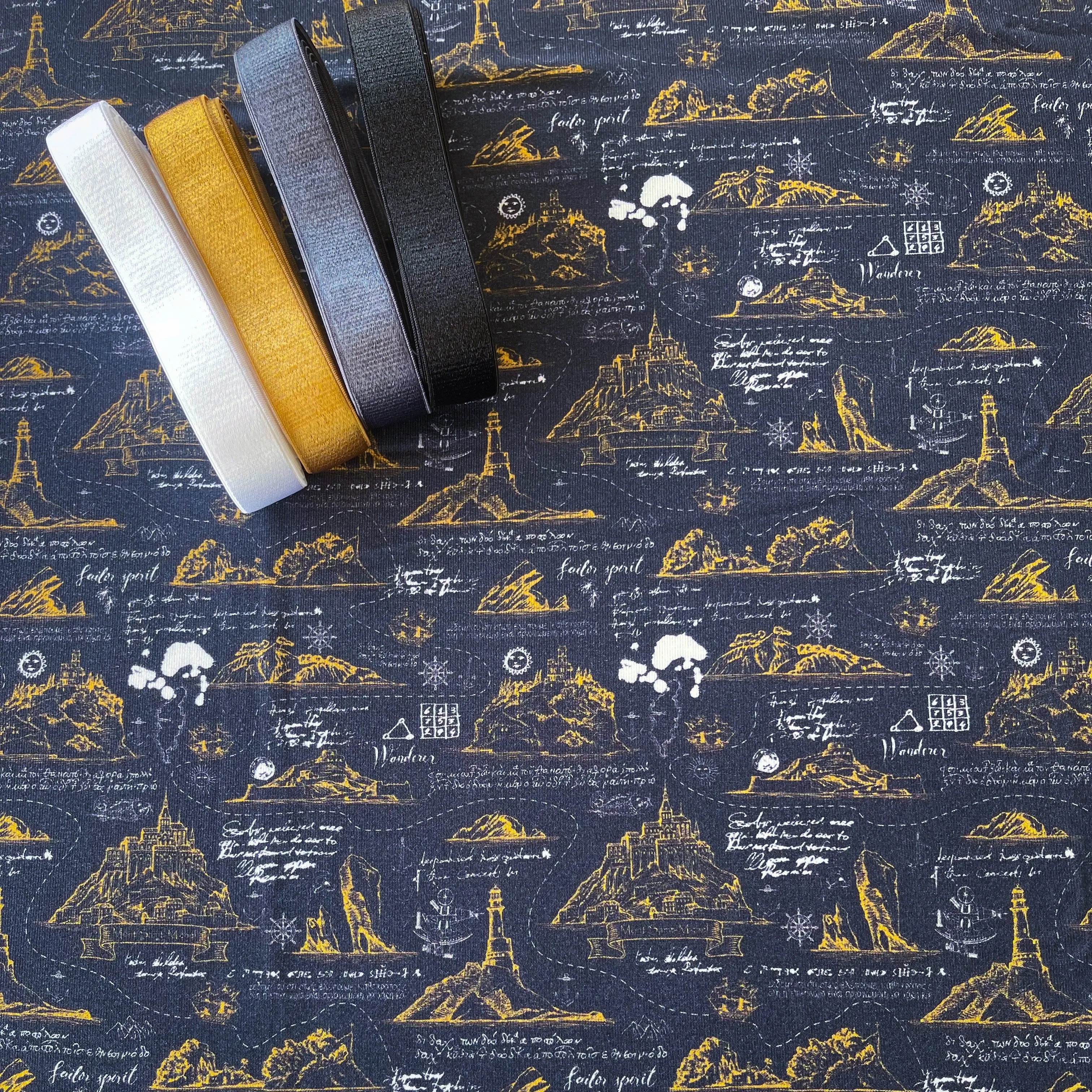 Going on an Adventure Bamboo Jersey Print Yardage