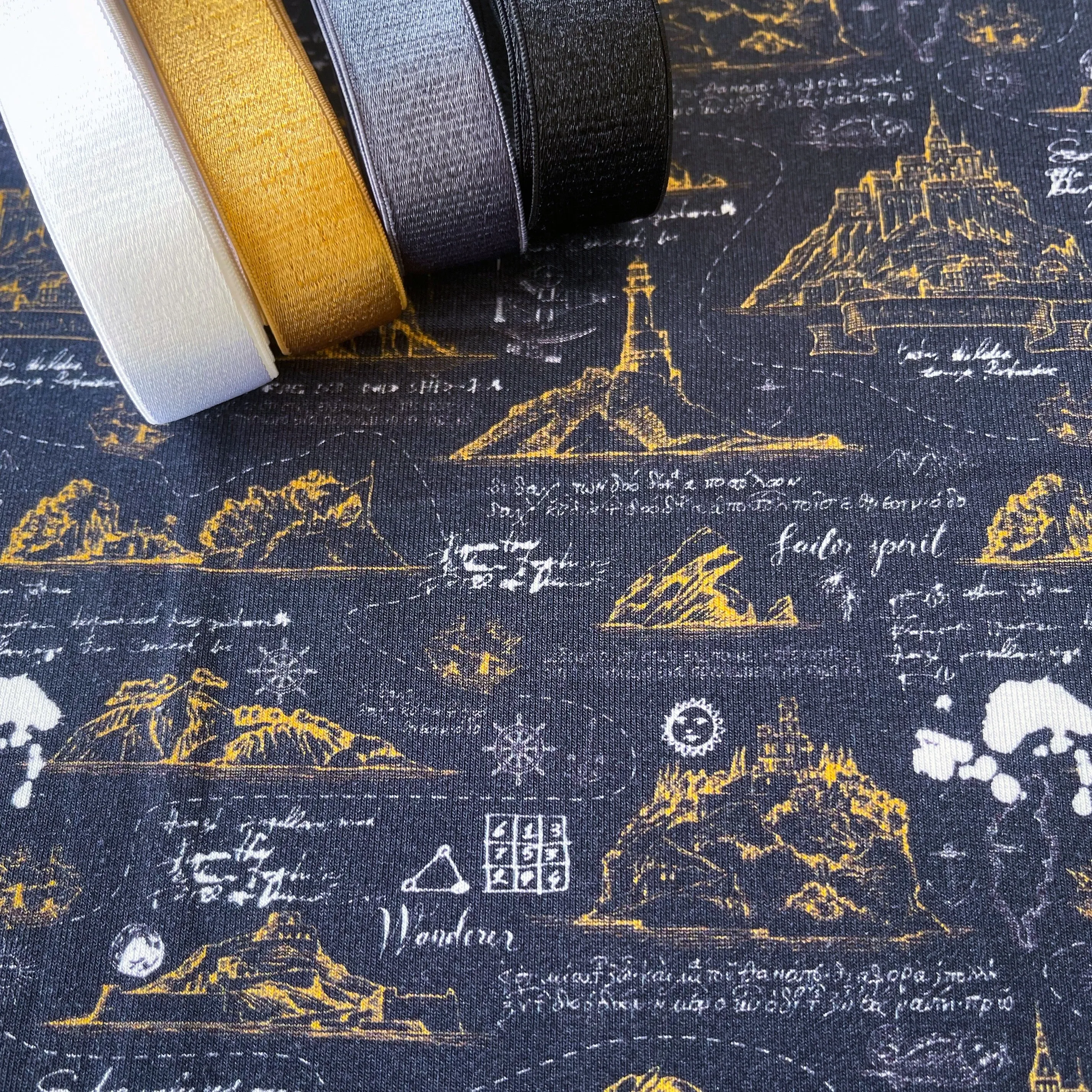 Going on an Adventure Bamboo Jersey Print Yardage