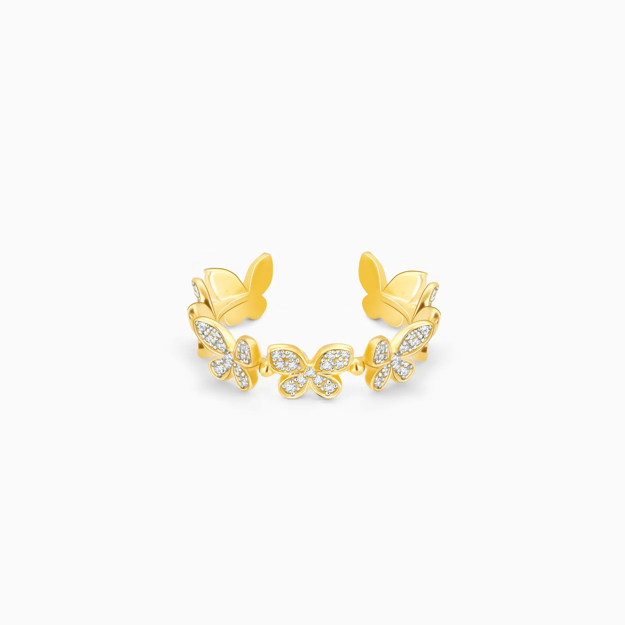 Gold Memories Of Butterfly Diamond Ring