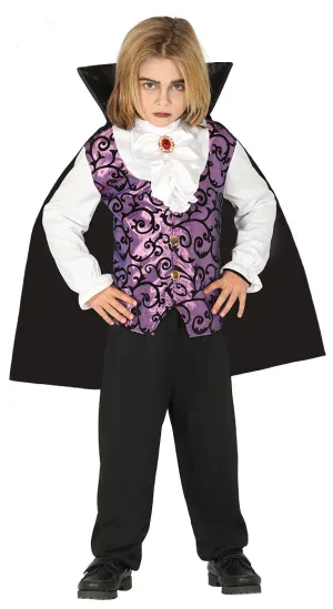 Gothic Vampire Lilac Costume Boys