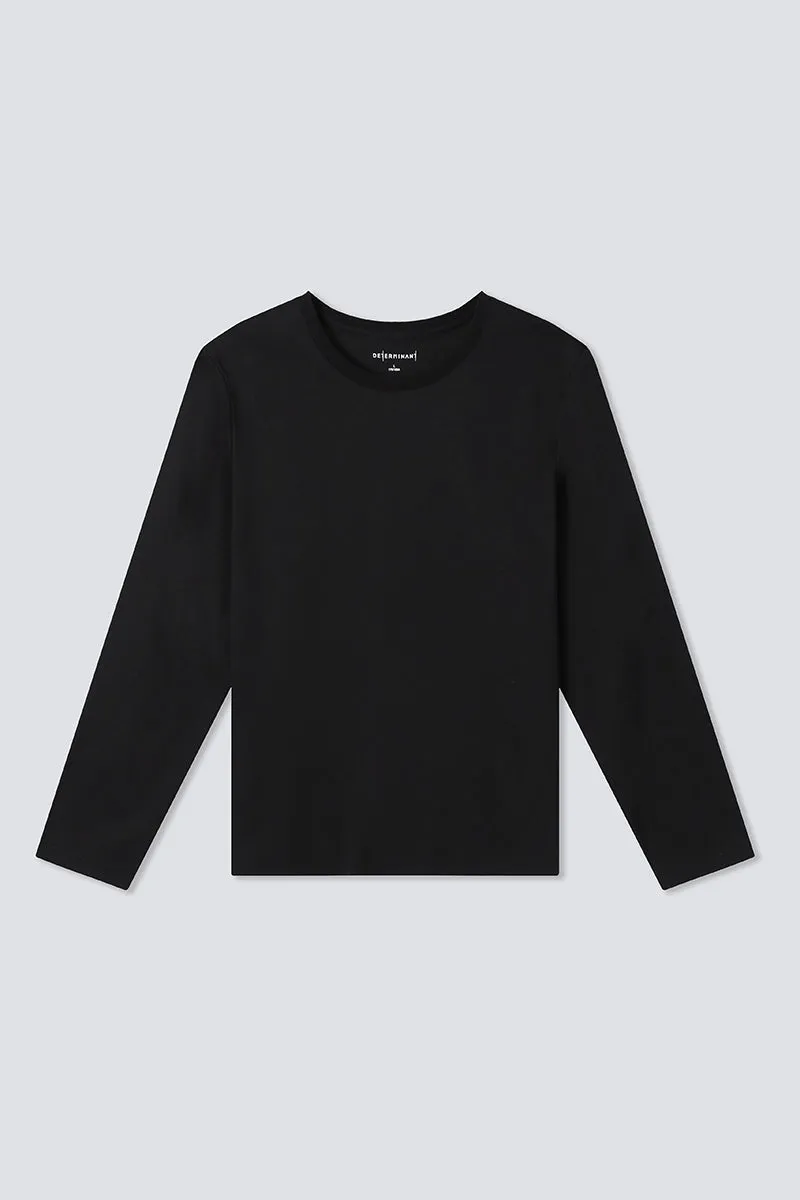 HeatGuard Crew Neck Long Sleeve T-Shirt | Black BKFD01