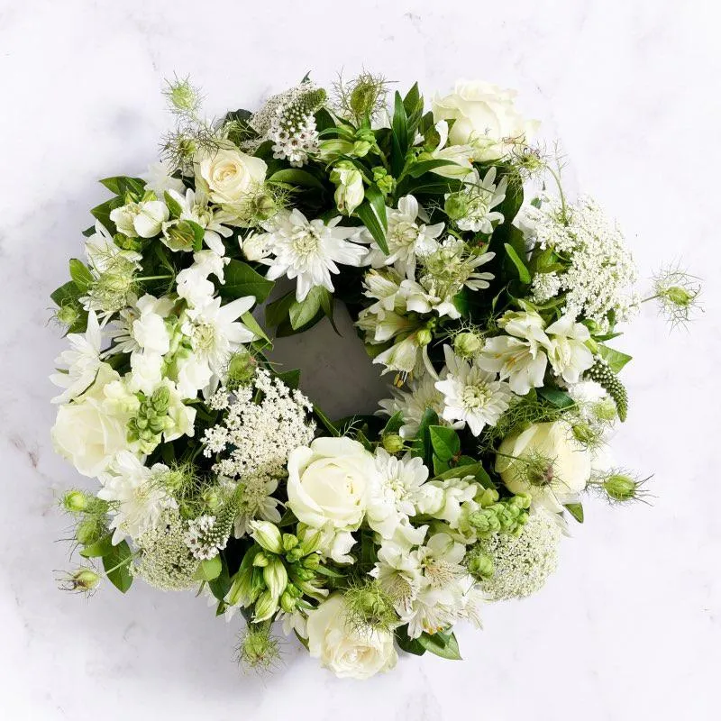 Heavenly Grace White Wreath