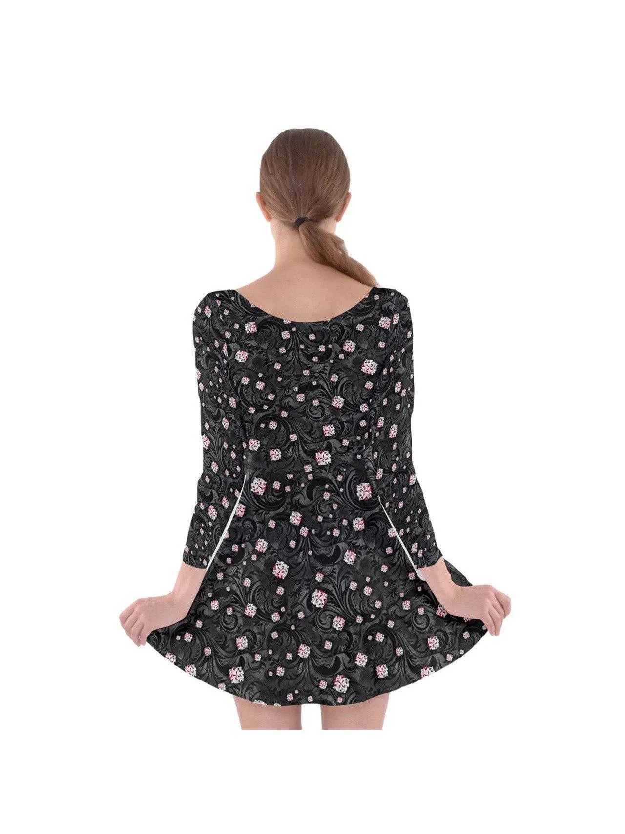 HOLLYWOOD Long Sleeve Skater Dress