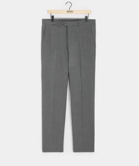 Italian Wool Sutton Trouser in Grey Pinstripe