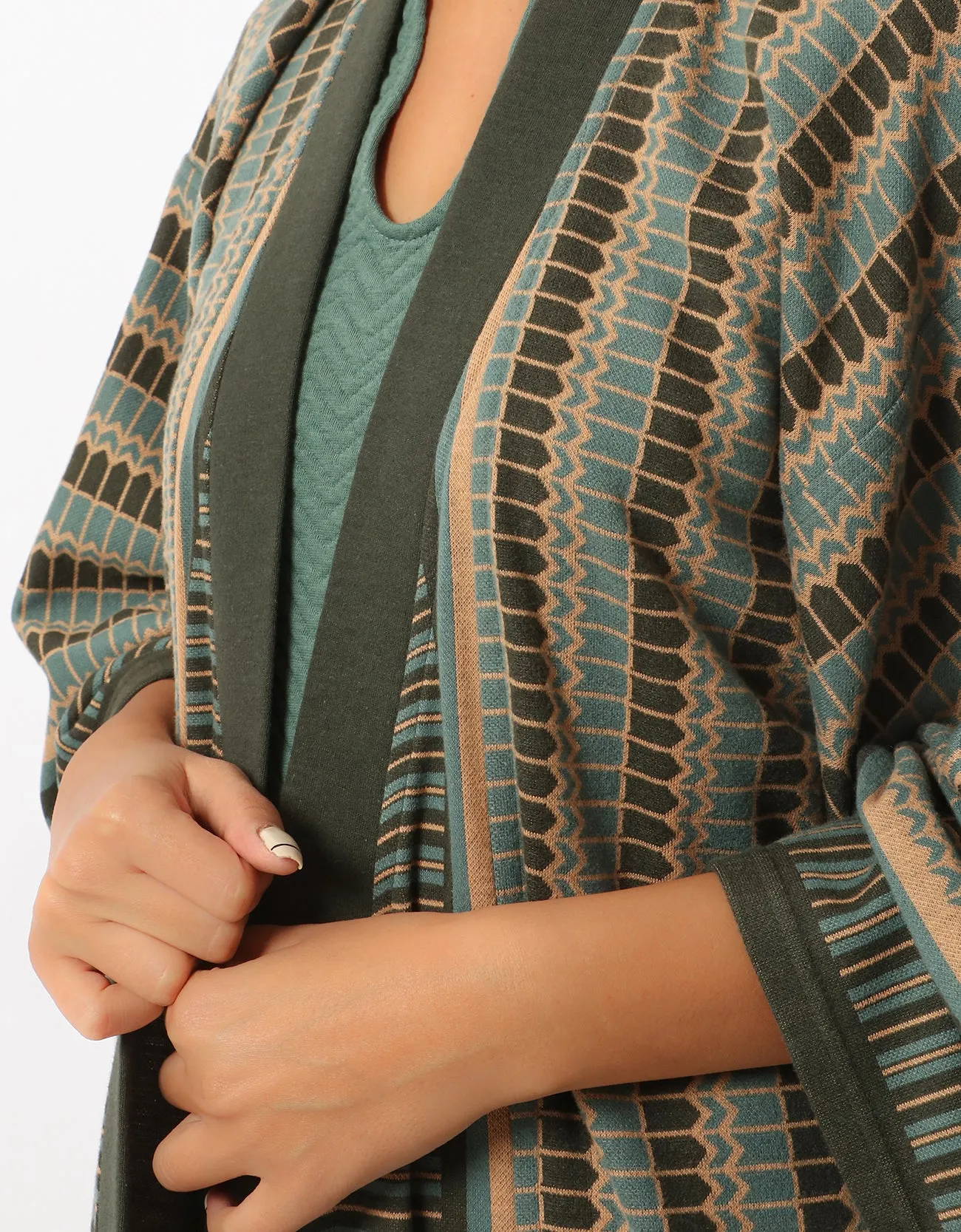 Jacquard patterned coat