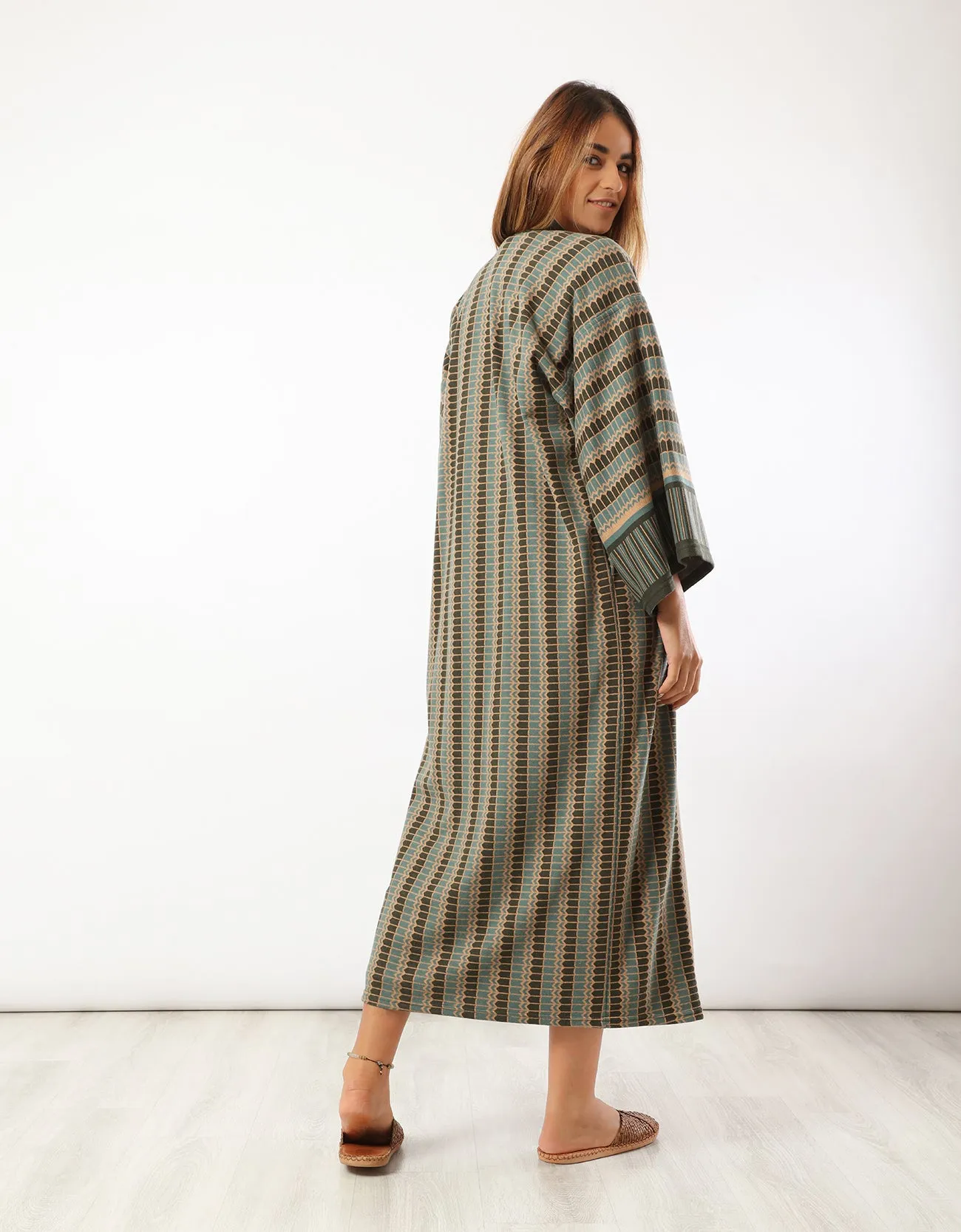 Jacquard patterned coat