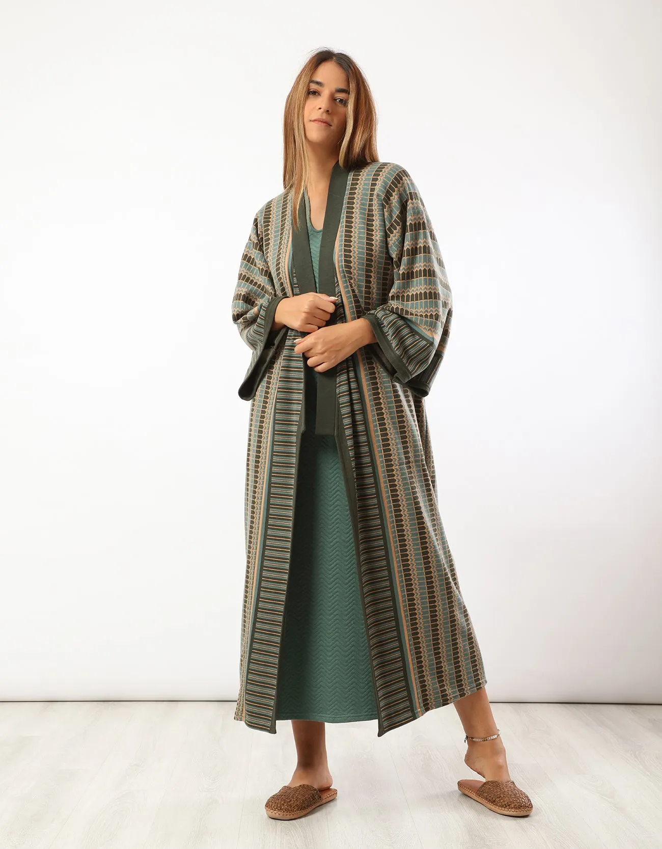 Jacquard patterned coat