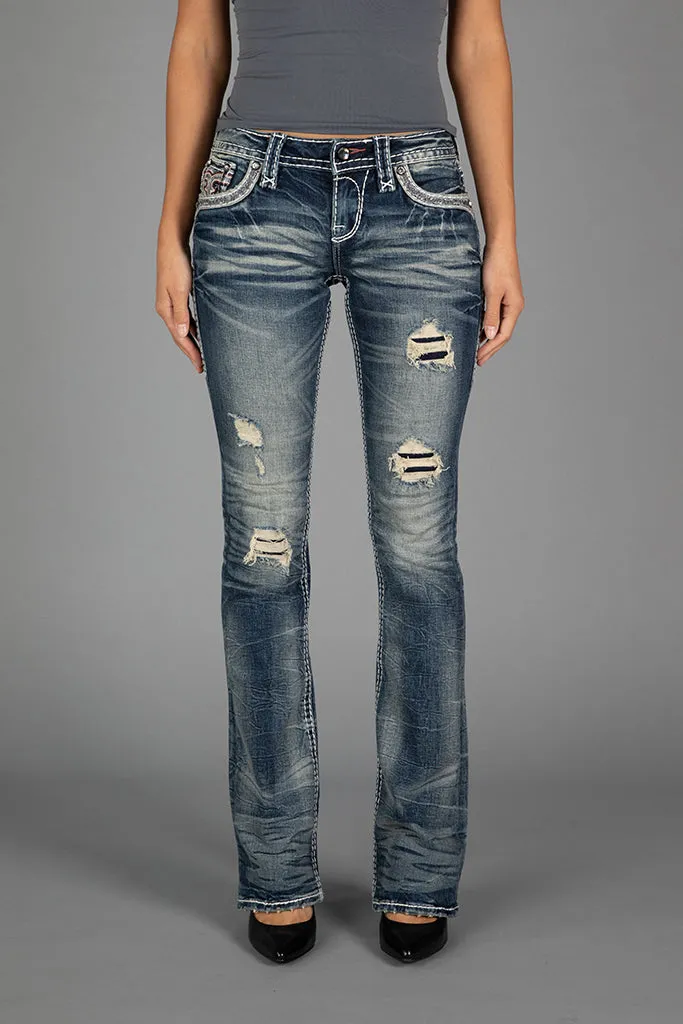 JANE LOW-RISE BOOTCUT JEANS