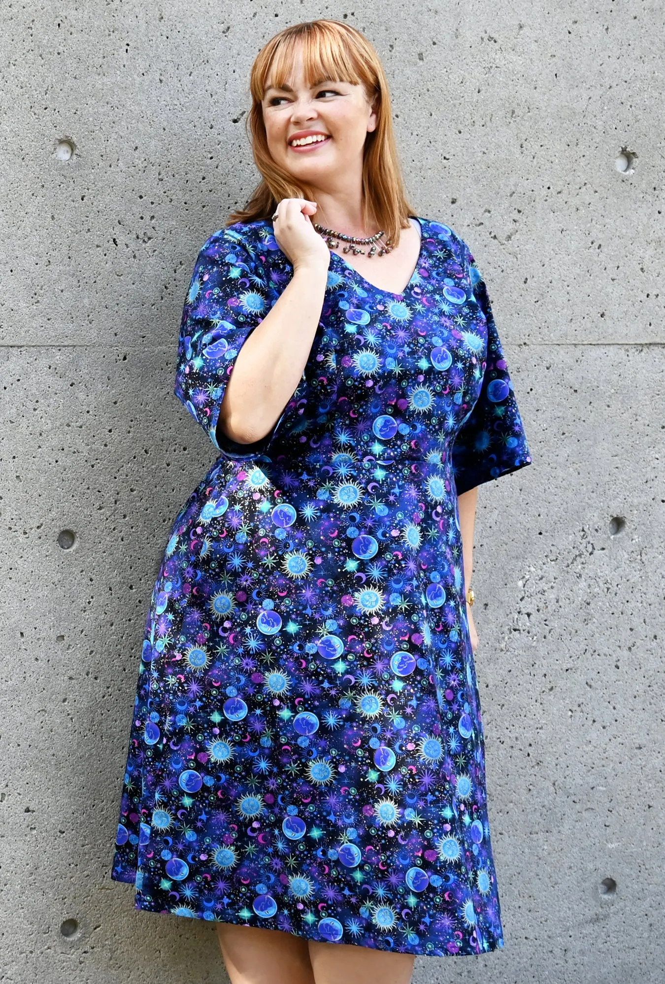 Joan Dress - Cosmos - Cotton print