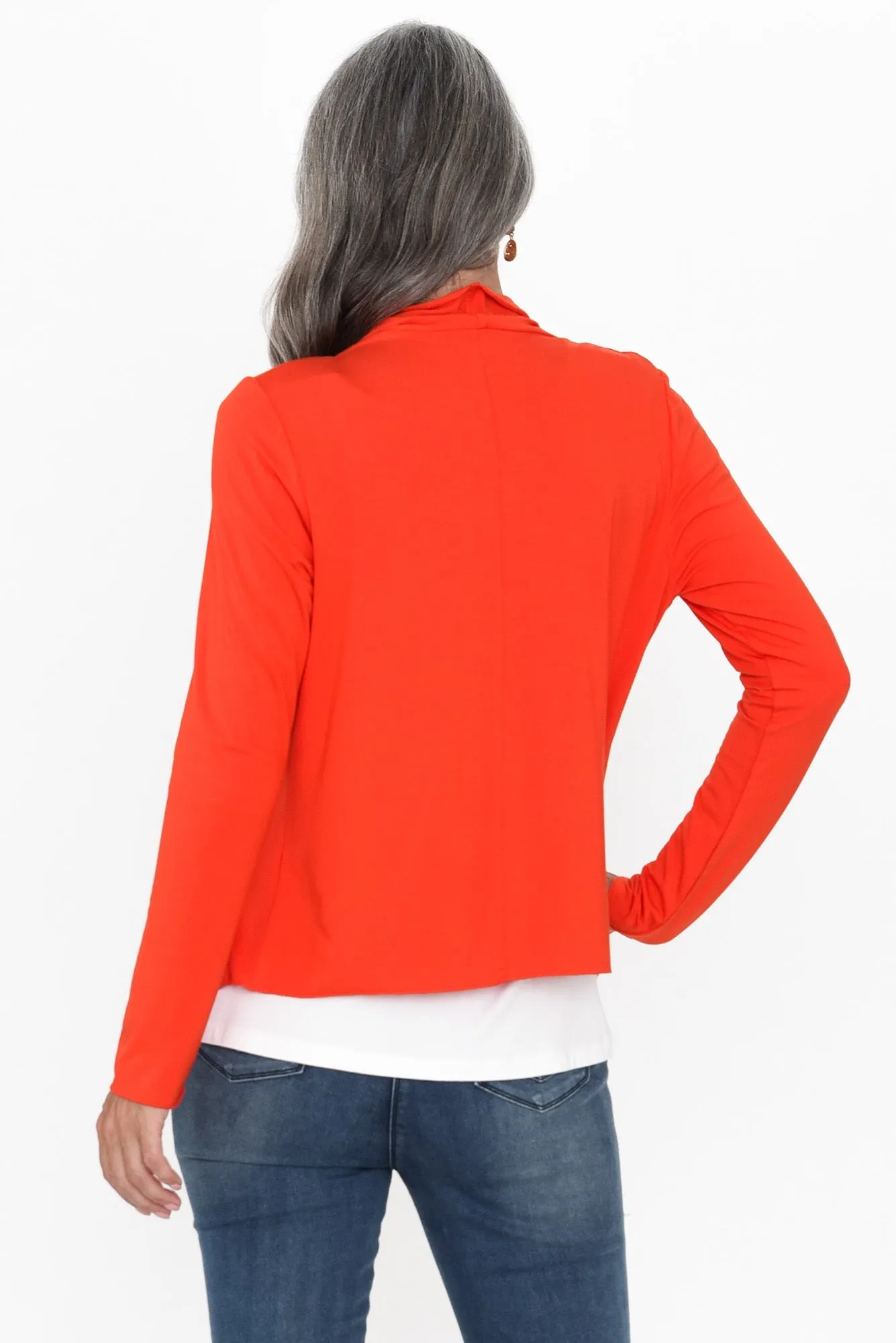 Joni Red Bamboo Cardigan