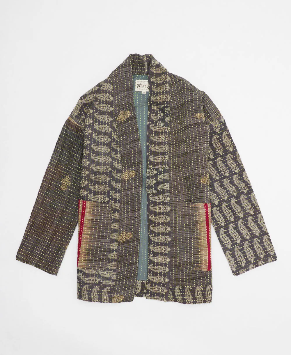 Kantha Quilted Jacket - No. 240603 - Extra Small