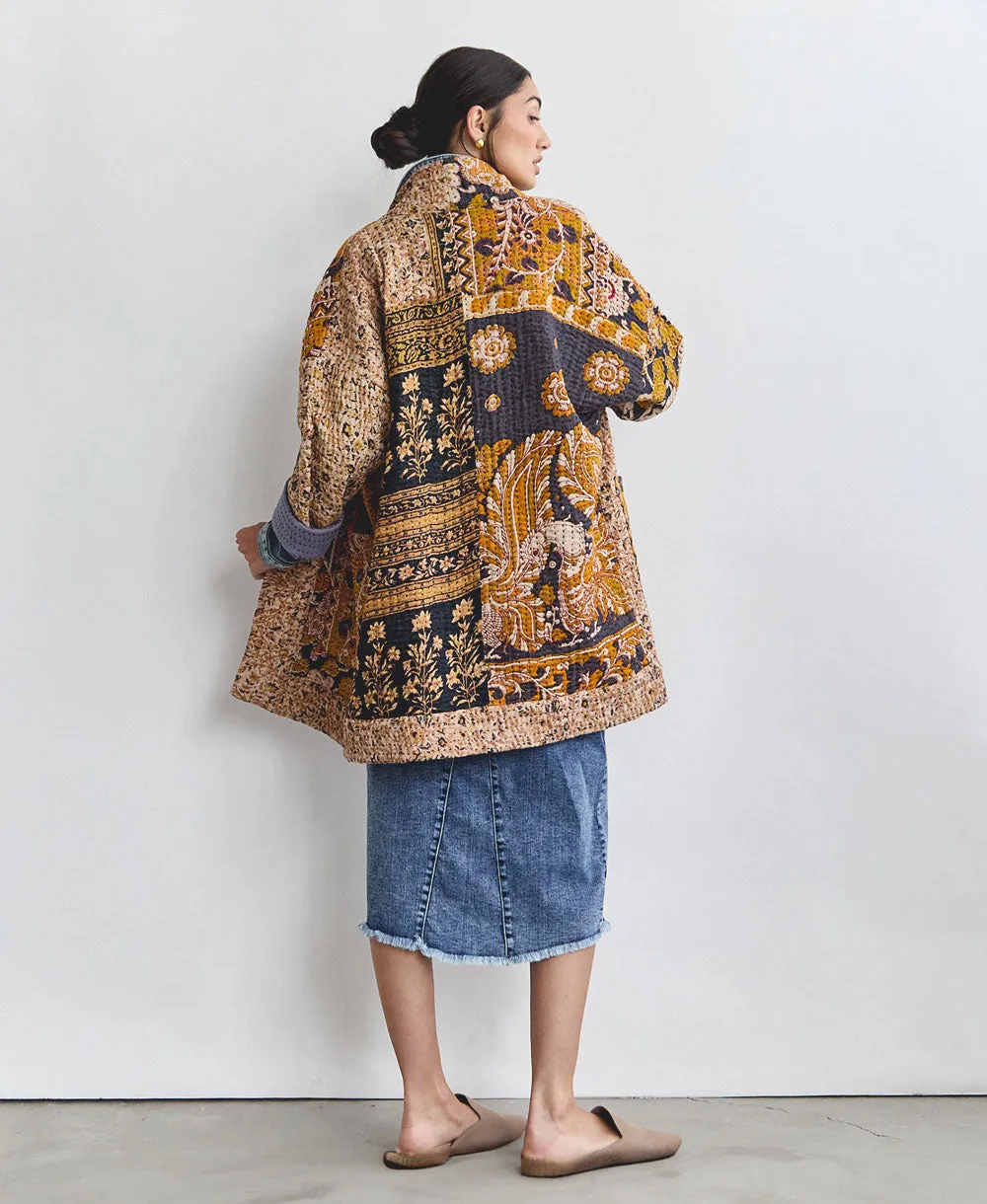 Kantha Quilted Jacket - No. 240604 - Extra Small