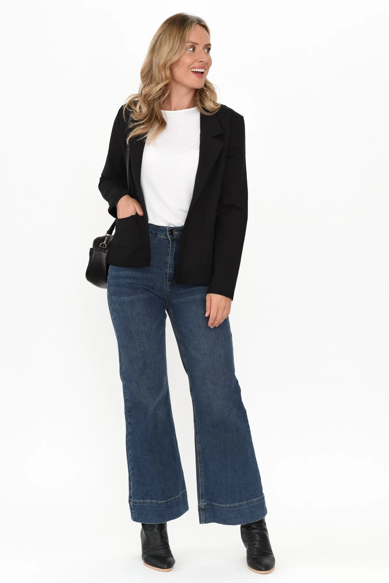 Kensington Black Ponte Blazer