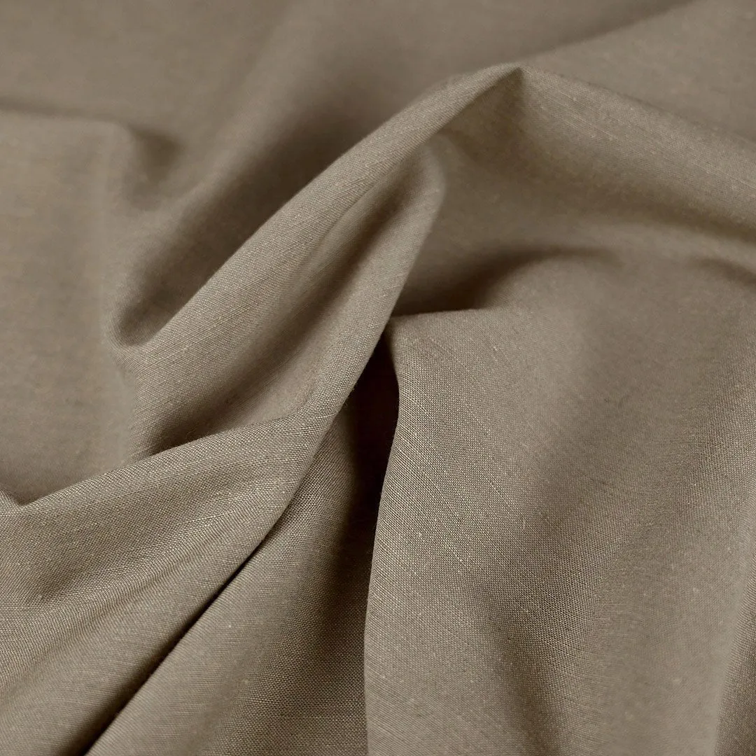 Khaki Beige Linen Blend Fabric 99957