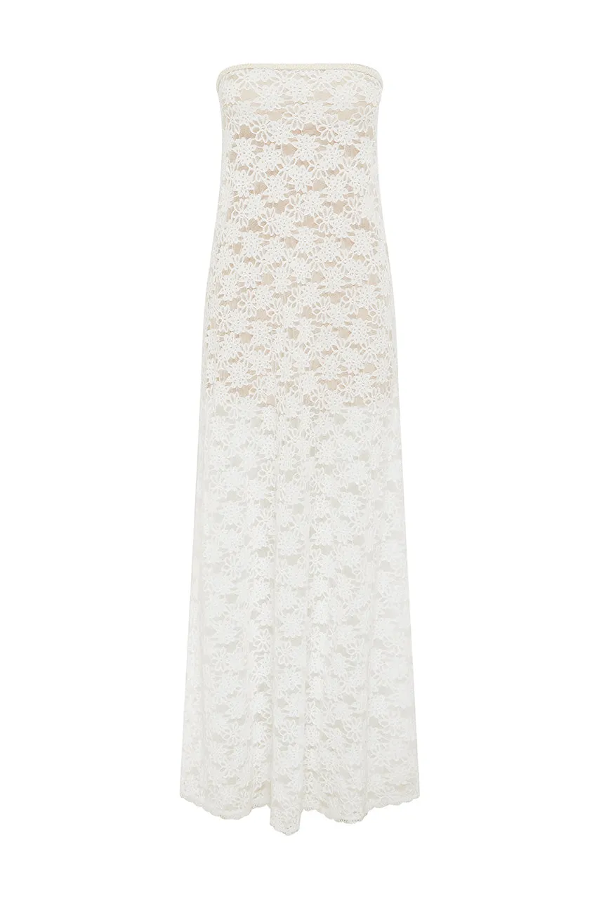 KINERA MAXI DRESS - WHITE