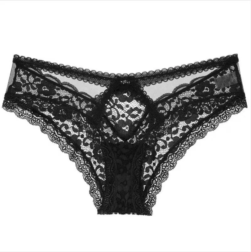 Lace Hollow Out Underpants - Elegant Lace Design, Low-Rise Brief Style