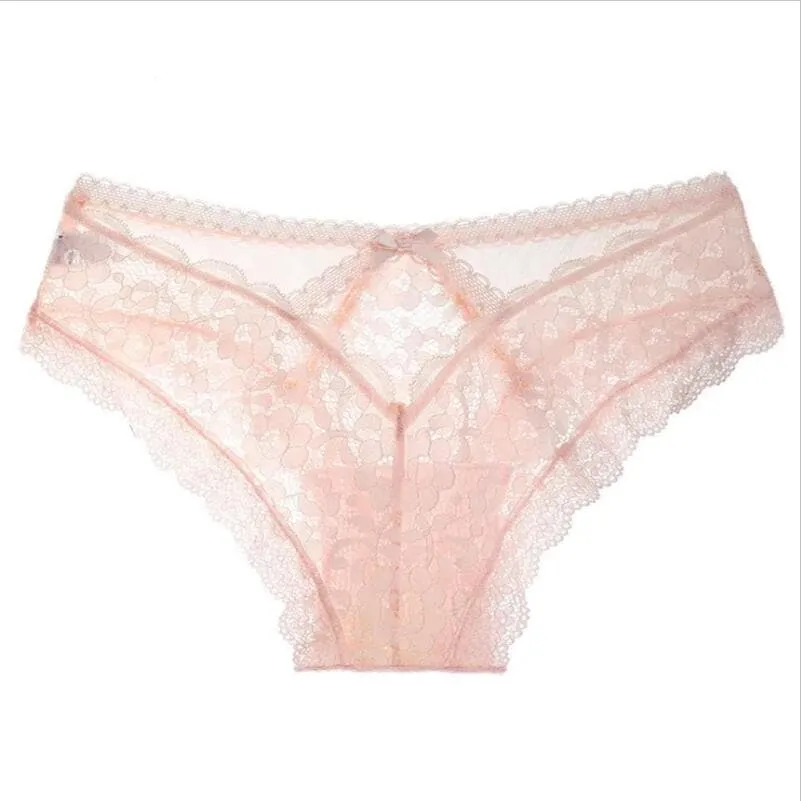 Lace Hollow Out Underpants - Elegant Lace Design, Low-Rise Brief Style