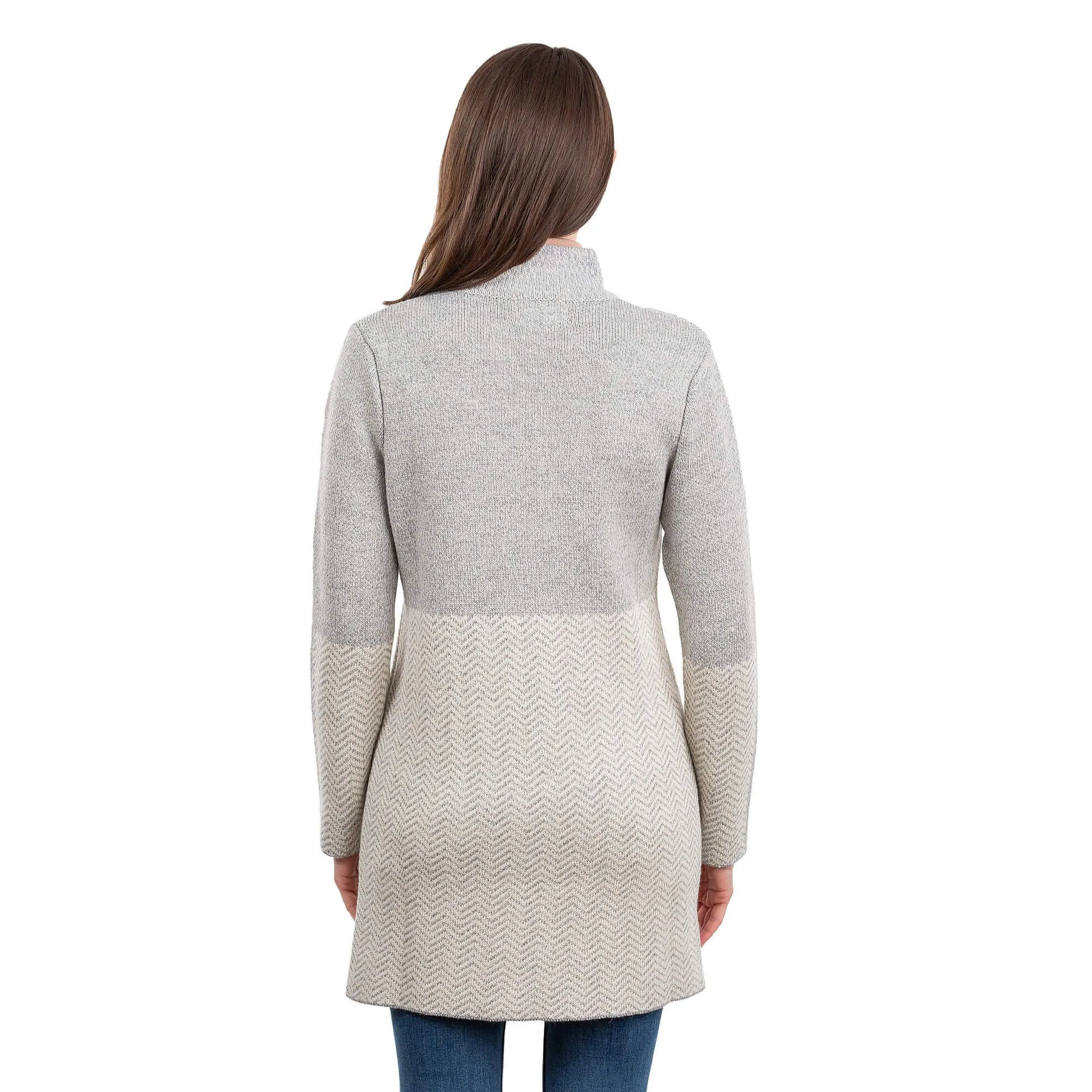 Ladies Irish Herringbone Cardigan