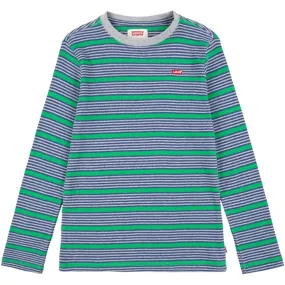 Levi's Long Sleeve Striped Thermal T-Shirt Grey Heather