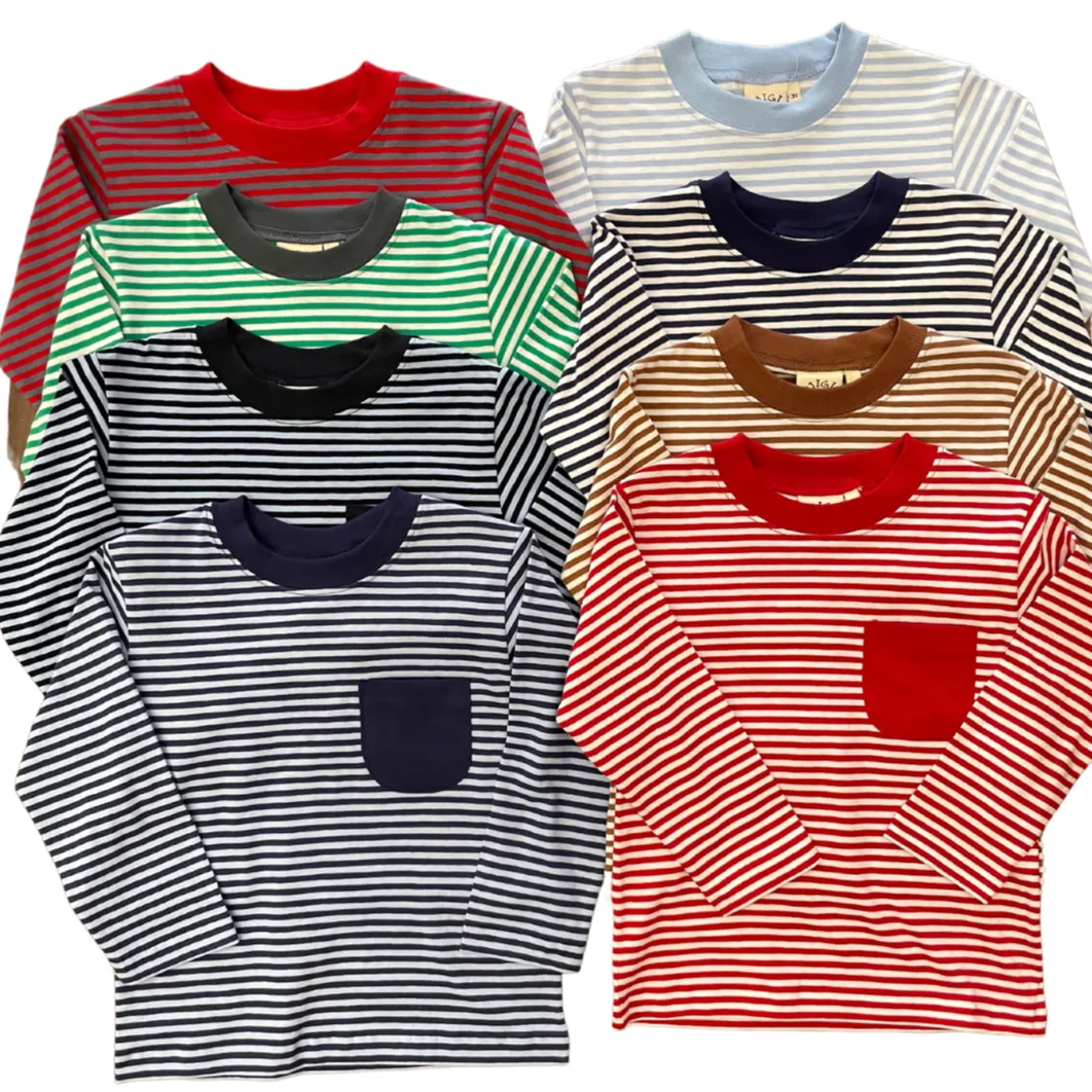 L/S Stripe Tee w/Pocket Luigi Kids