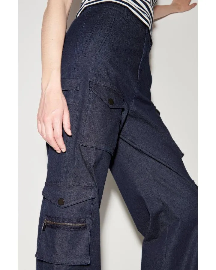 Luisa Cerano Denim Cargo Pants