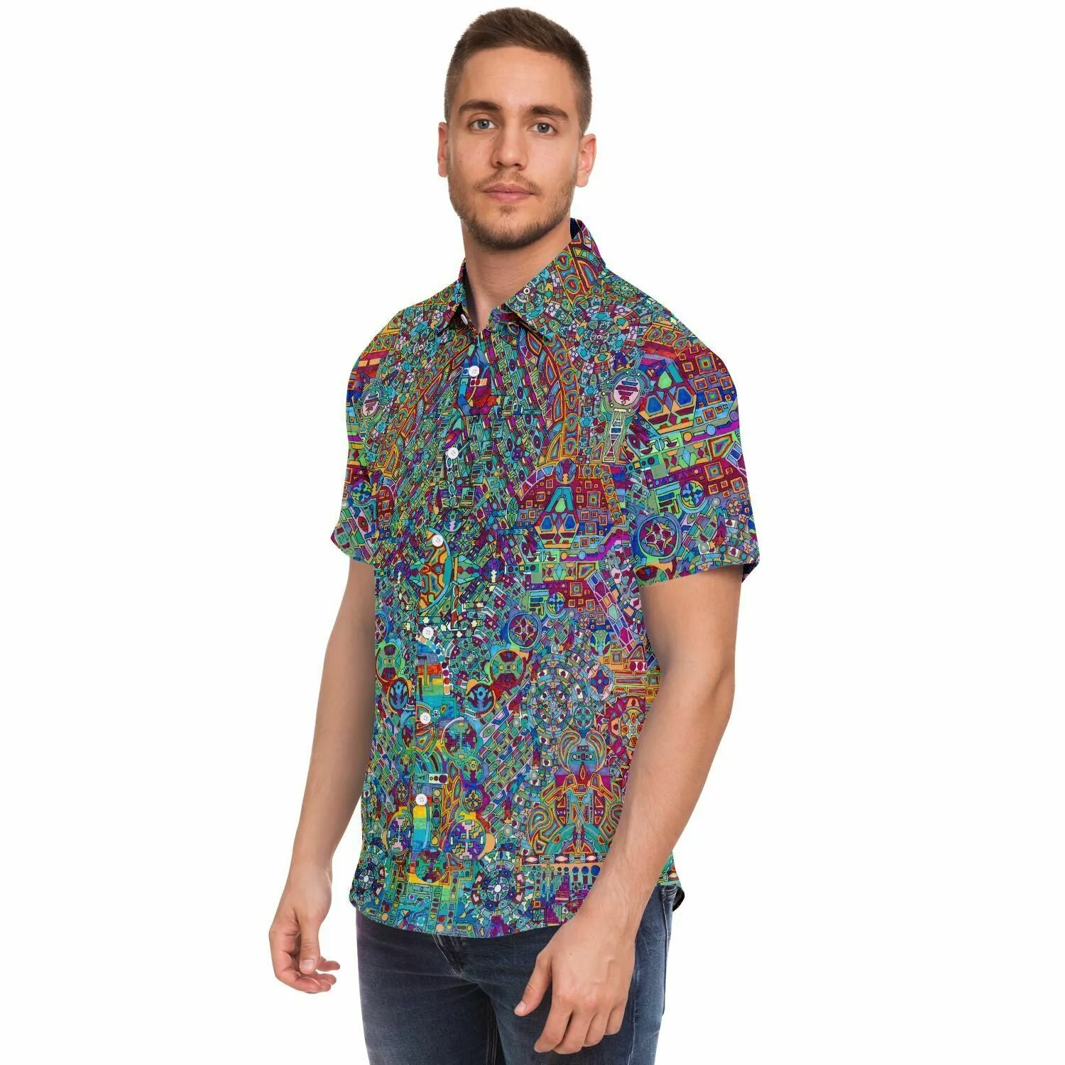 Mandala Jazz Button Shirt | Lachlan Wardlaw