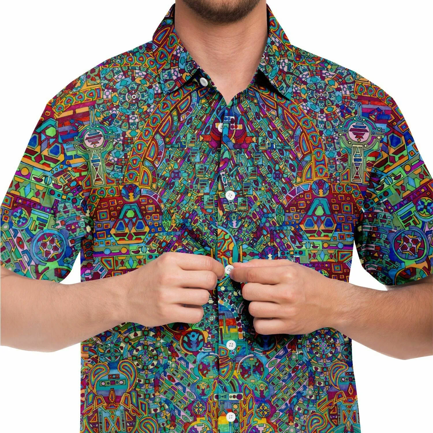 Mandala Jazz Button Shirt | Lachlan Wardlaw