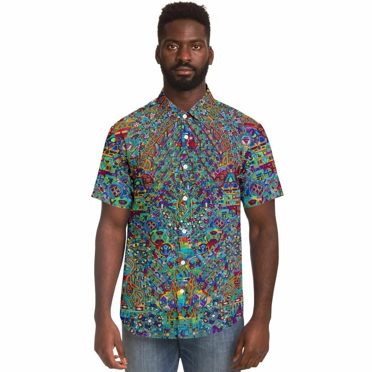 Mandala Jazz Button Shirt | Lachlan Wardlaw