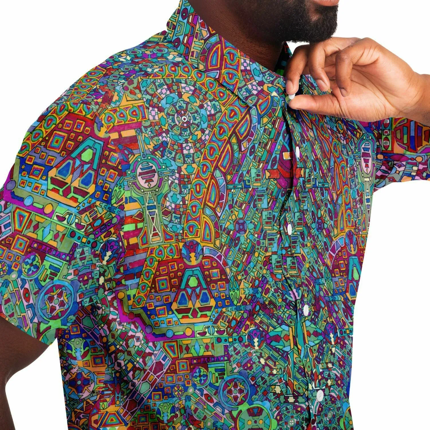 Mandala Jazz Button Shirt | Lachlan Wardlaw