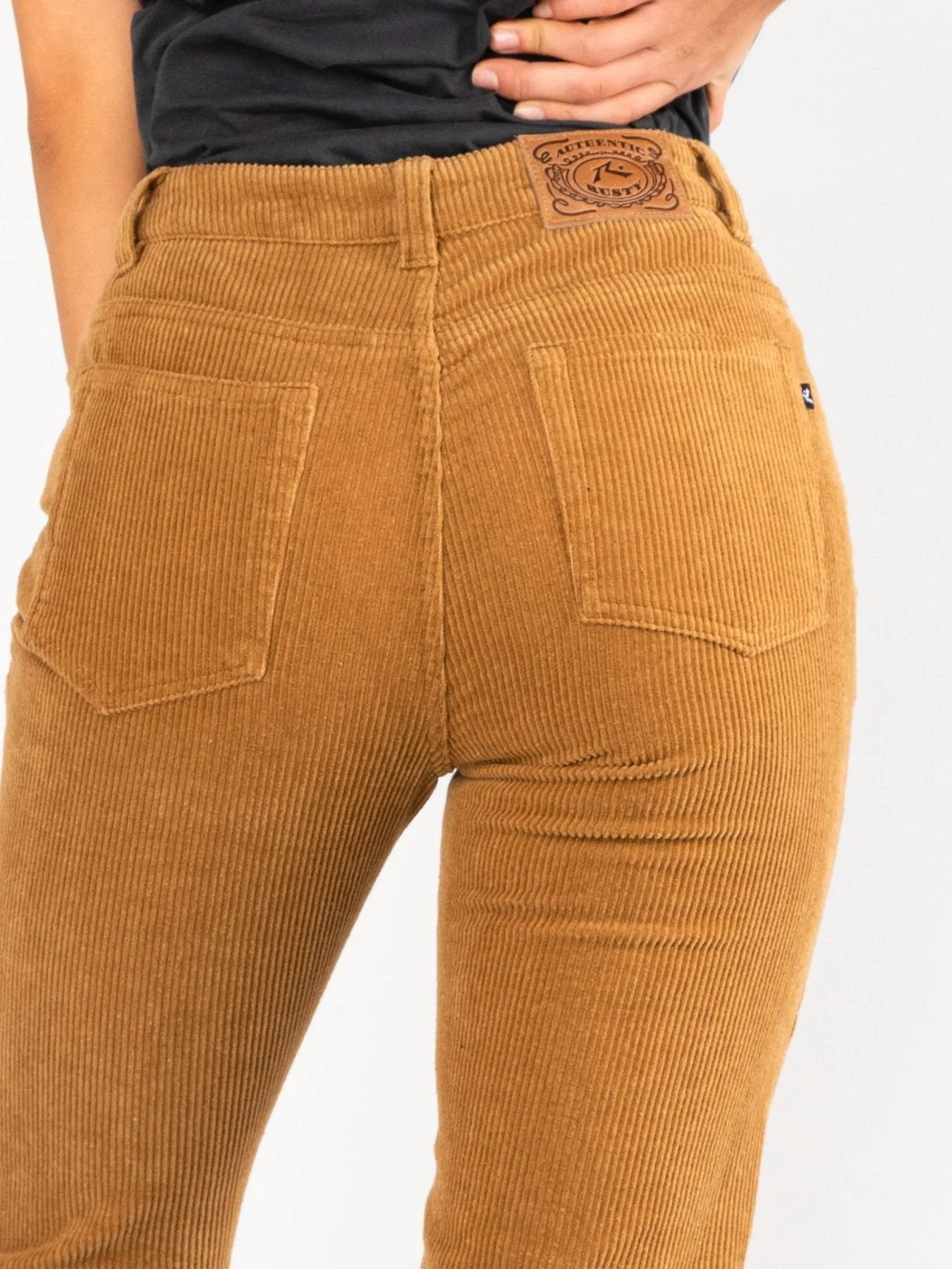 Mazey High Slim Straight Pant - Camel