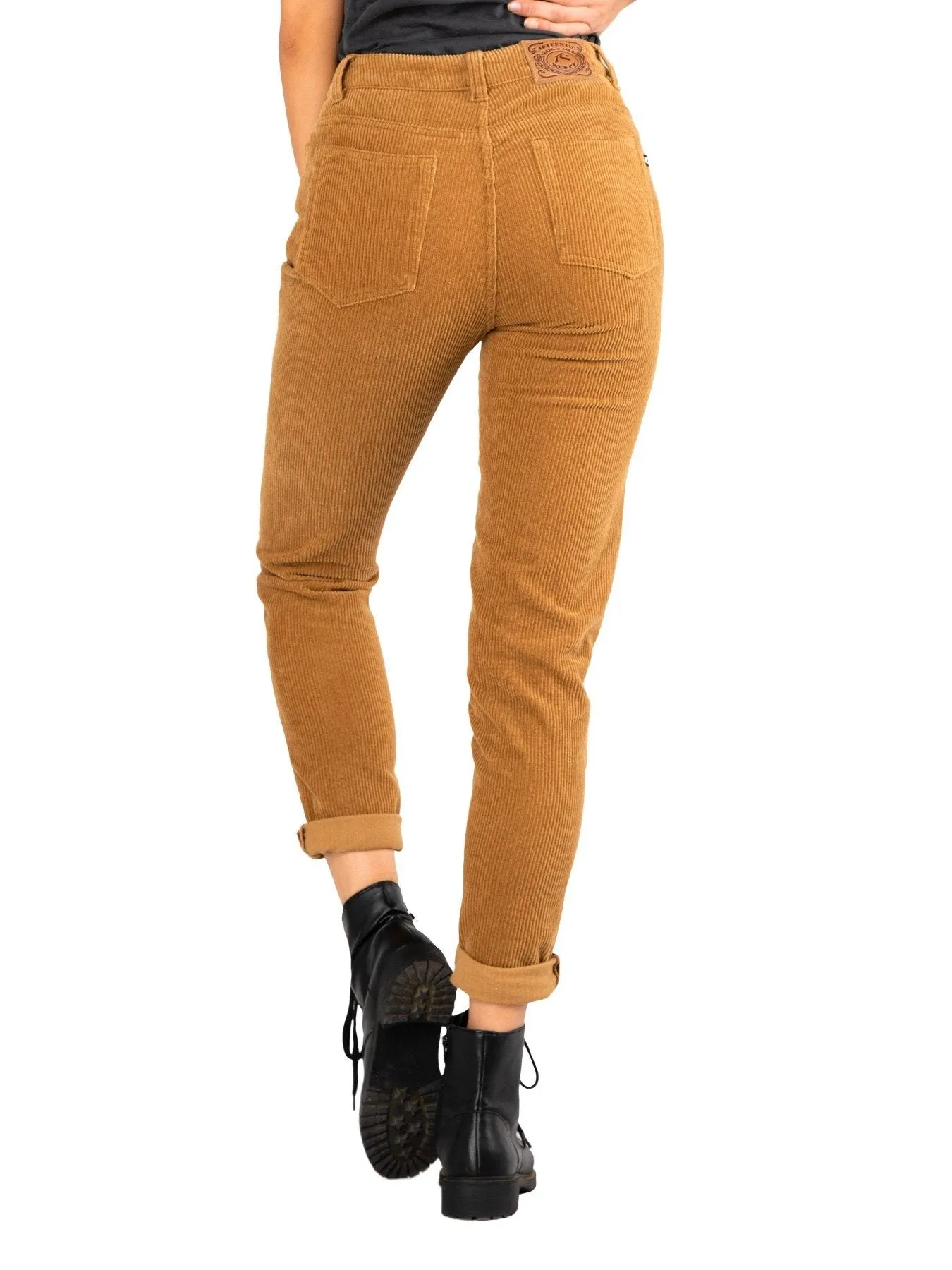 Mazey High Slim Straight Pant - Camel