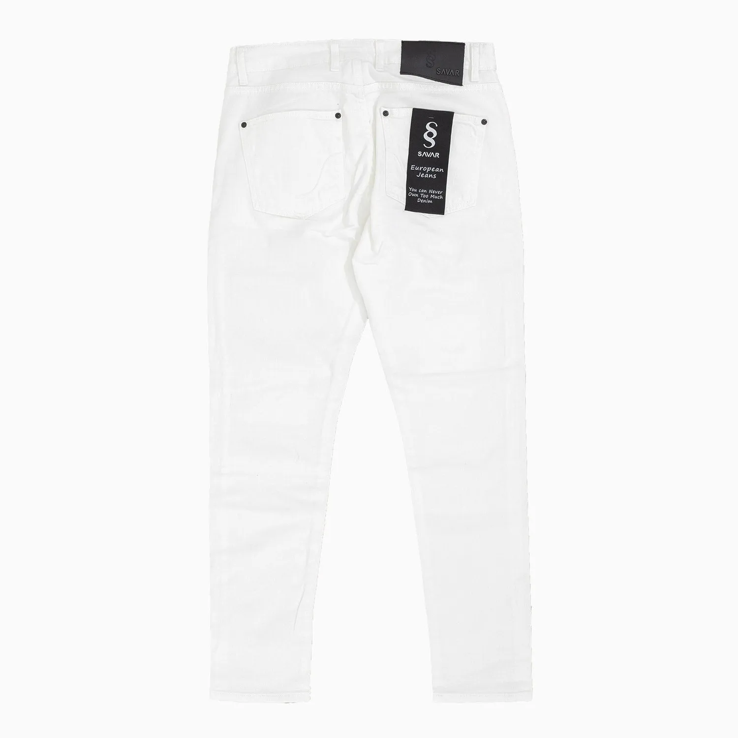 Men's Basic White Denim Pant