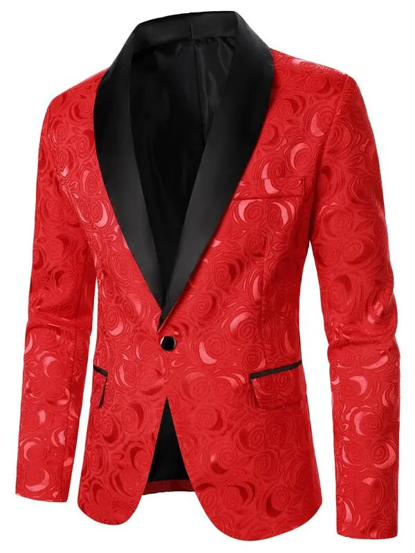 Men's Red & Black Blazer Dinner Jacket